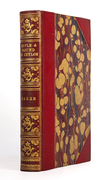 Signed first edition of Baker's The Rifle and Hound in Ceylon, a cornerstone of Big Game in South Asia.