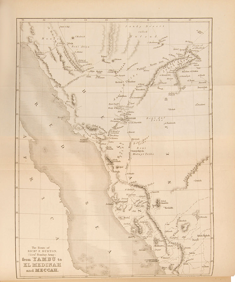 First edition, in a fine Asprey binding, of Richard Burton's Personal Narrative of a Pilgrimage to El-Medinah and Meccah, widely regarded as one of the greatest works of travel ever published.