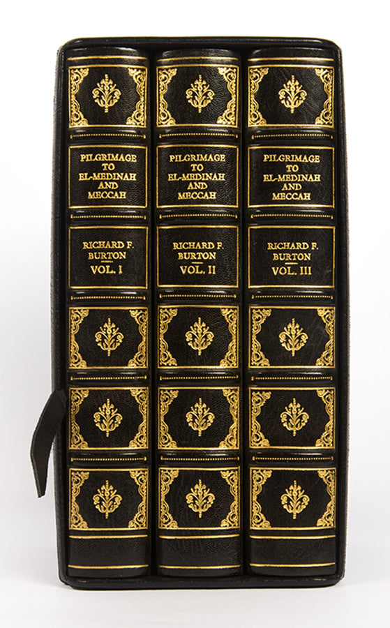 First edition, in a fine Asprey binding, of Richard Burton's Personal Narrative of a Pilgrimage to El-Medinah and Meccah, widely regarded as one of the greatest works of travel ever published.