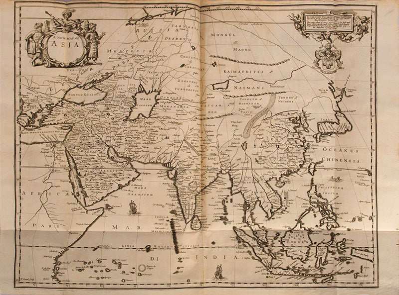First edition of John Ogilby's Asia, the First part describing Persia, Central Asia, and India.