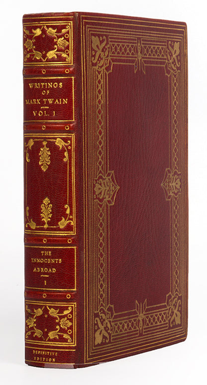 The Definitive edition of Mark Twain's The Writings of Mark Twain, signed by Mark Twain both as his real name and pen name.