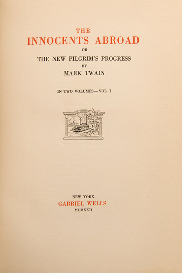 The Definitive edition of Mark Twain's The Writings of Mark Twain, signed by Mark Twain both as his real name and pen name.
