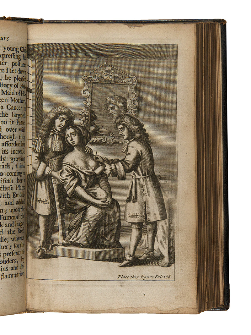 The rare first edition of A Compleat Treatise of Preternatural Tumours, a 17th-century work on cancer treatment by the surgeon-in-ordinary to Charles II, John Browne.