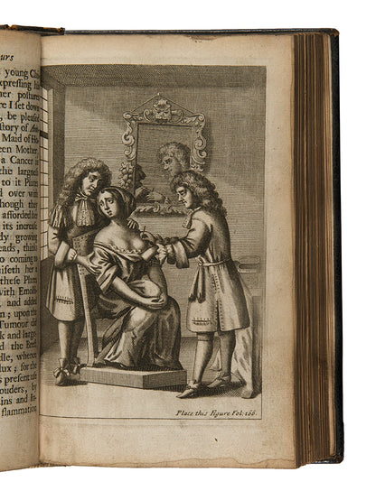 The rare first edition of A Compleat Treatise of Preternatural Tumours, a 17th-century work on cancer treatment by the surgeon-in-ordinary to Charles II, John Browne.