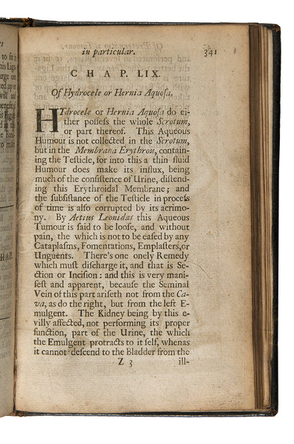 The rare first edition of A Compleat Treatise of Preternatural Tumours, a 17th-century work on cancer treatment by the surgeon-in-ordinary to Charles II, John Browne.