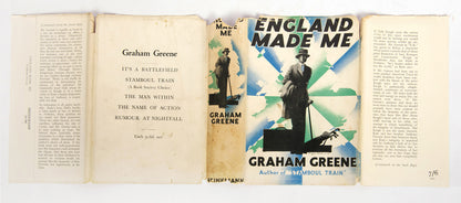 First edition of England Made Me by Graham Greene, in the first issue dust-jacket.