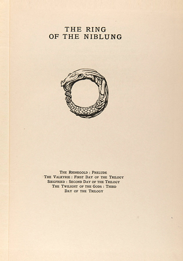 The Rhinegold & the Valkyrie; Siegfried & the Twilight of the Gods.