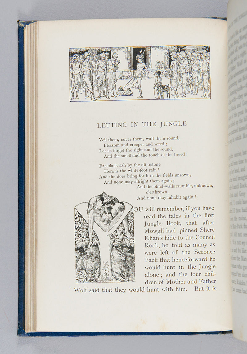 The Second Jungle Book by Rudyard Kipling with 39 text illustrations by his son J. Lockwood, a first edition copy with the publisher's original cloth, v.g condition