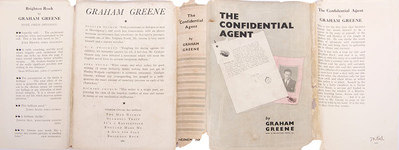 First edition of The Confidential Agent by Graham Greene in the first issue dustjacket.