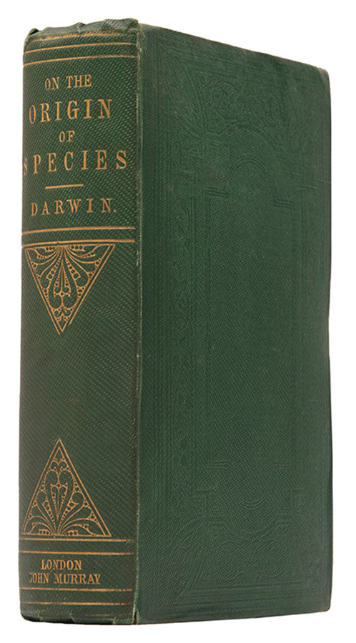 The first edition of the most influential scientific work of the nineteenth century, Charles Darwin's On the Origin of Species, published in 1859