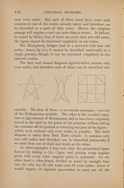 A handsomely bound copy of Mathematical Recreations by W.W. Rouse Ball, in gilt tree calf for the Merchant Taylor's School.