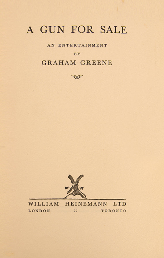 First edition of A Gun for Sale by Graham Greene.