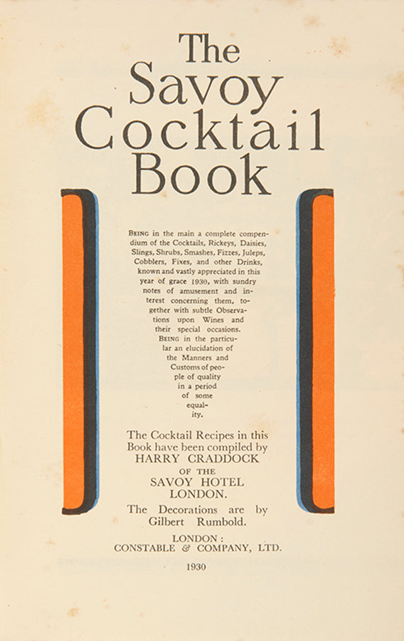 The Savoy Cocktail Book.
