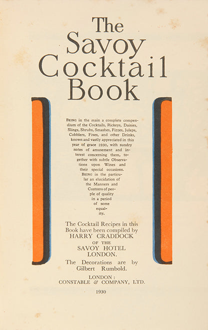 The Savoy Cocktail Book.