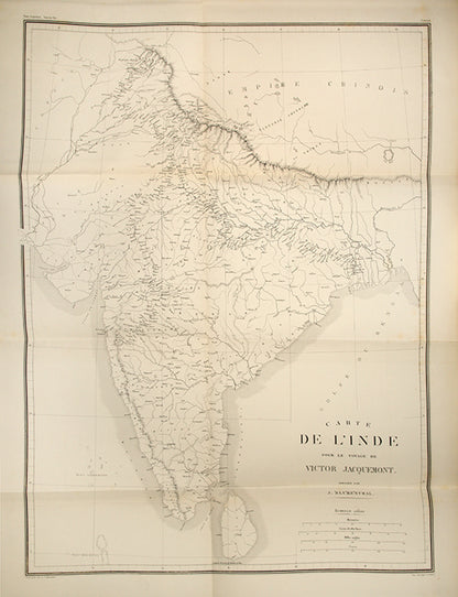The complete first edition of Victor Jacquemont's scarce Voyage dans L'Inde, with 290 plates, of India, the Himalayas, Kashmir, Punjab, Tibet, and Delhi.