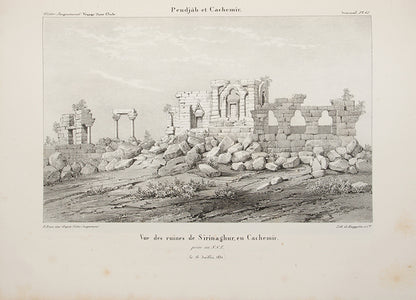 The complete first edition of Victor Jacquemont's scarce Voyage dans L'Inde, with 290 plates, of India, the Himalayas, Kashmir, Punjab, Tibet, and Delhi.