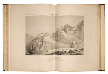 The complete first edition of Victor Jacquemont's scarce Voyage dans L'Inde, with 290 plates, of India, the Himalayas, Kashmir, Punjab, Tibet, and Delhi.