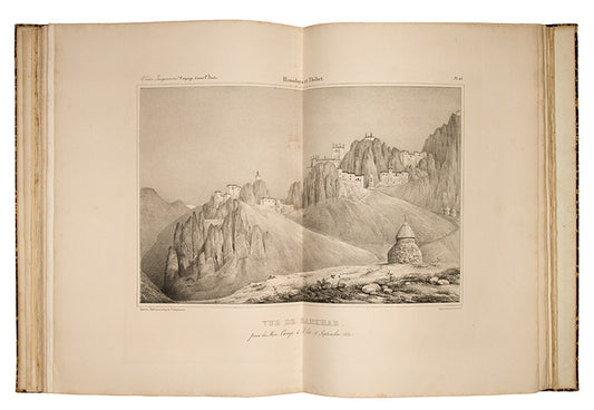 The complete first edition of Victor Jacquemont's scarce Voyage dans L'Inde, with 290 plates, of India, the Himalayas, Kashmir, Punjab, Tibet, and Delhi.