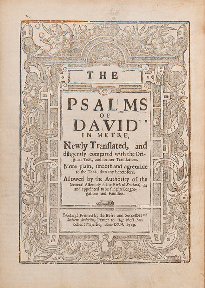 An intriguing quarto edition of the Geneva Bible, with a false imprint for 1599, printed in the Low Countries for use by English Puritans