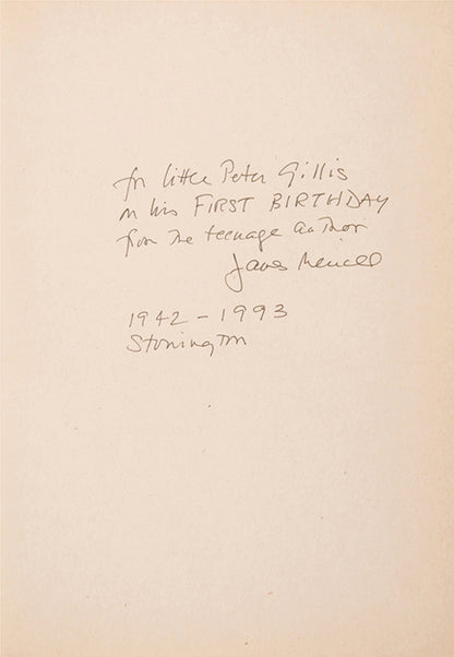 First edition of Jim's Book by James Merrill, inscribed by the author to his lover Peter Gillis.