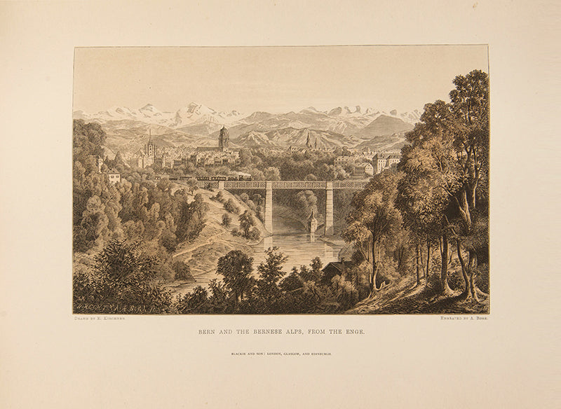 The first english edition of Switzerland: its Scenery and People by Theodor Gsells-Fels, a lovely copy of this visual compendium of the art and culture of Switzerland.