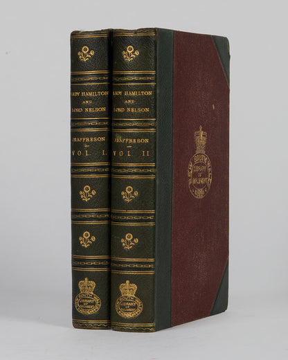 A very good first edition, two volume set of Lady Hamilton and Lord Nelson by John Cordy Jeaffreson. <br /><br />With excellent provenance from the New South Wales Library of Parliament.