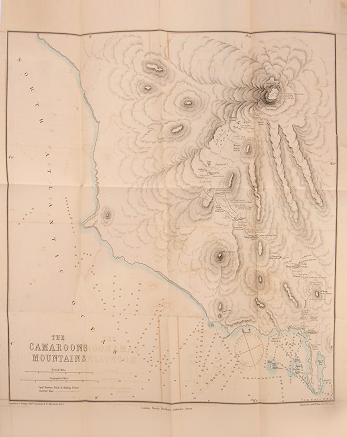 First edition of Burton's Abeokuta and the Camaroons Mountains, the scarce first issue with the photographic portrait frontispiece and folding map.