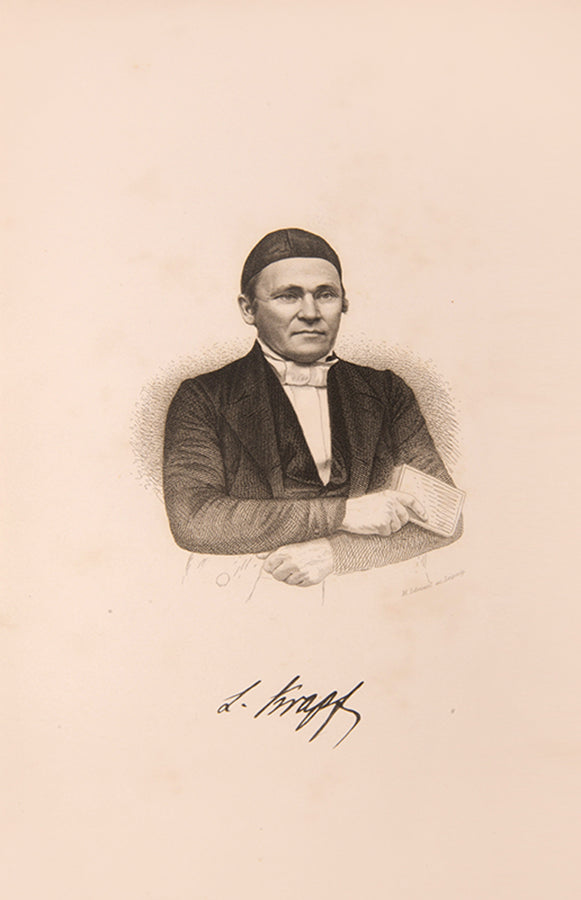 First edition of Krapf's Travels, Researches, and Missionary labours, the first travel account of Mount Kilimanjaro and Kenya.