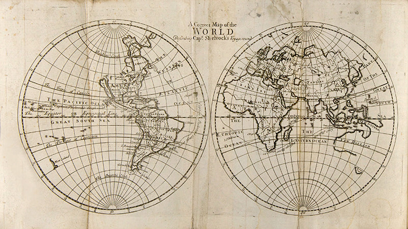 First edition of Shelvocke's A Voyage round the World, one of the great accounts of buccaneering and privateering in the eighteenth century and an important description of California.
