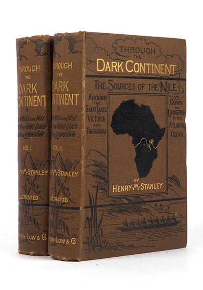 First edition of Through the Dark Continent by Stanley with a signed letter loosely inserted, dated within the three weeks that Stanley was back in London in 1887 planning the Emin-Pasha expedition.