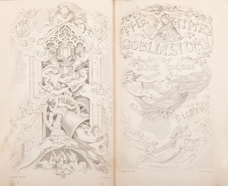 The Christmas Books by Charles Dickens, first editions including A Christmas CarolA first edition set of the Christmas Books by Charles Dickens, comprising; A Christmas Carol;The Chimes; The Battle of Life; The Cricket on the Hearth; The Haunted Man<br />