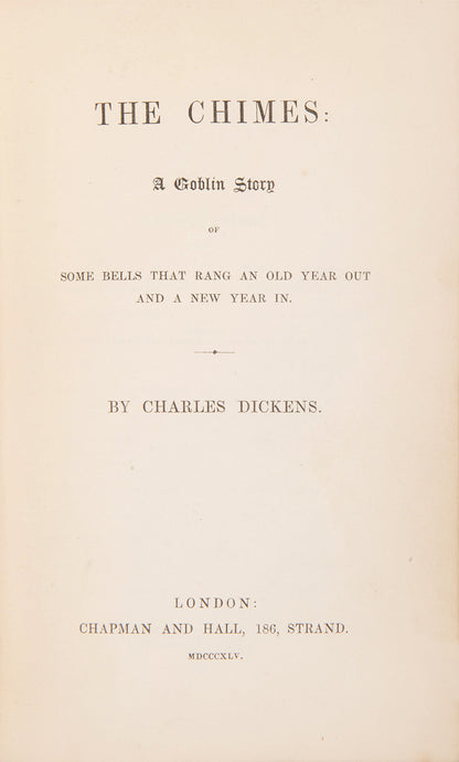 The Christmas Books by Charles Dickens, first editions including A Christmas CarolA first edition set of the Christmas Books by Charles Dickens, comprising; A Christmas Carol;The Chimes; The Battle of Life; The Cricket on the Hearth; The Haunted Man<br />