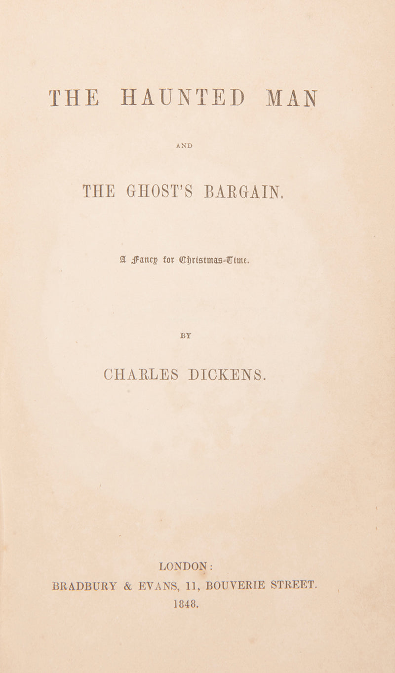 The Christmas Books by Charles Dickens, first editions including A Christmas CarolA first edition set of the Christmas Books by Charles Dickens, comprising; A Christmas Carol;The Chimes; The Battle of Life; The Cricket on the Hearth; The Haunted Man<br />