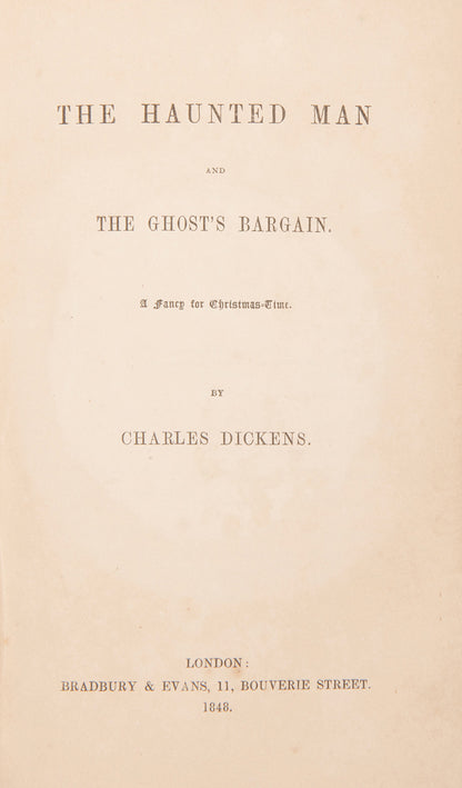 The Christmas Books by Charles Dickens, first editions including A Christmas CarolA first edition set of the Christmas Books by Charles Dickens, comprising; A Christmas Carol;The Chimes; The Battle of Life; The Cricket on the Hearth; The Haunted Man<br />