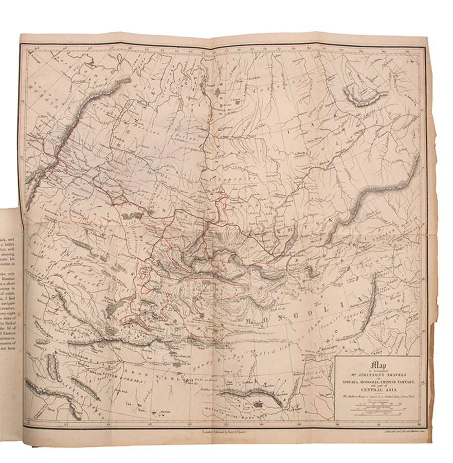 First edition of Thomas Atkinson's Oriental and Western Siberia, an important account of travel through Siberia and the Mongolian steppes.
