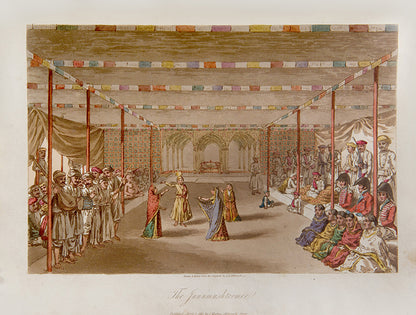 First edition of Letters written in a Mahratta camp during the year 1809 by Thomas Broughton, with ten hand-coloured aquatints of domestic indian scenes.