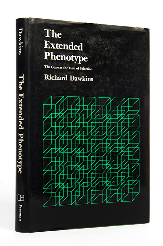 A signed first edition of The Extended Phenotype by evolutionary biologist Richard Dawkins.