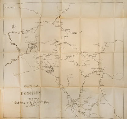 First edition of Barbara Earl's Trekking in Kashmir, with the scarce map which is often lacking.