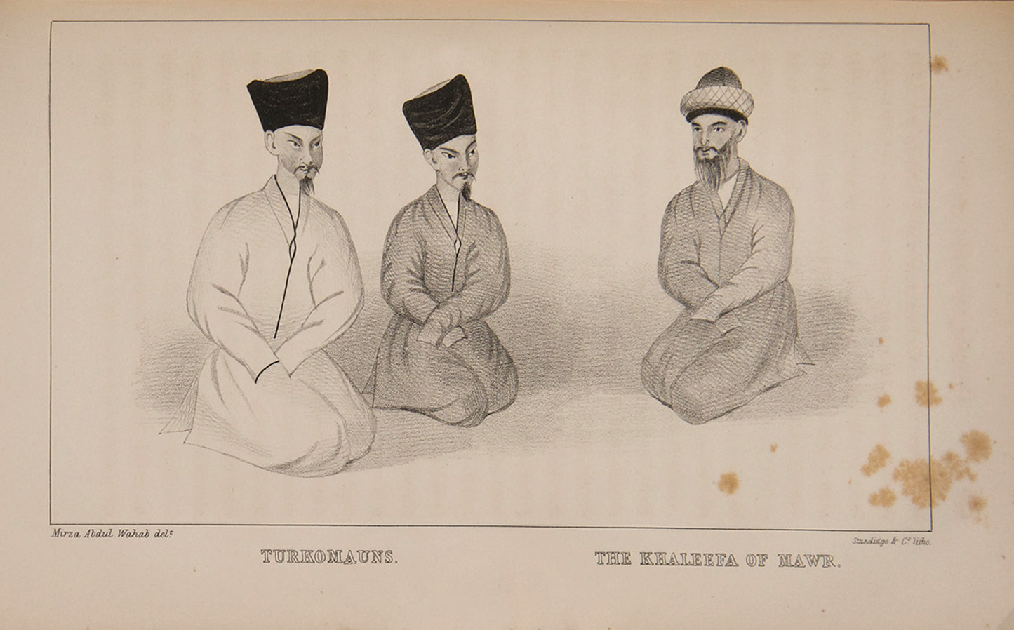 The rare first edition of Joseph Wolff's Narrative of a Mission to Bokhara, with a tipped in signature to pastdown.