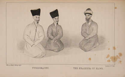 The rare first edition of Joseph Wolff's Narrative of a Mission to Bokhara, with a tipped in signature to pastdown.