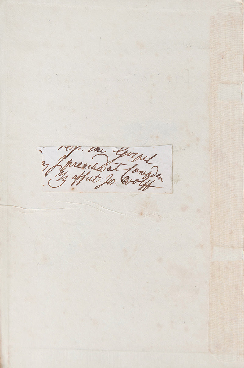 The rare first edition of Joseph Wolff's Narrative of a Mission to Bokhara, with a tipped in signature to pastdown.