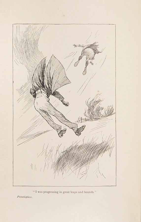 First UK edition of The First Men in the Moon by H.G. Wells, illustrated with twelve black and white drawings by Claude Shepperson. Inspired by Jules Verne's Journey to the Moon