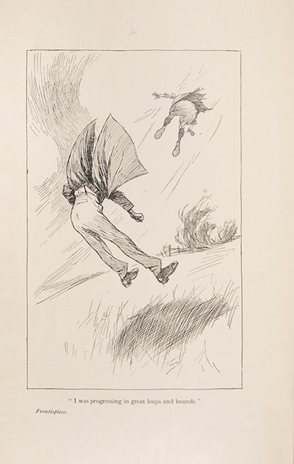 First UK edition of The First Men in the Moon by H.G. Wells, illustrated with twelve black and white drawings by Claude Shepperson. Inspired by Jules Verne's Journey to the Moon
