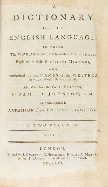 A Dictionary of the English Language...
