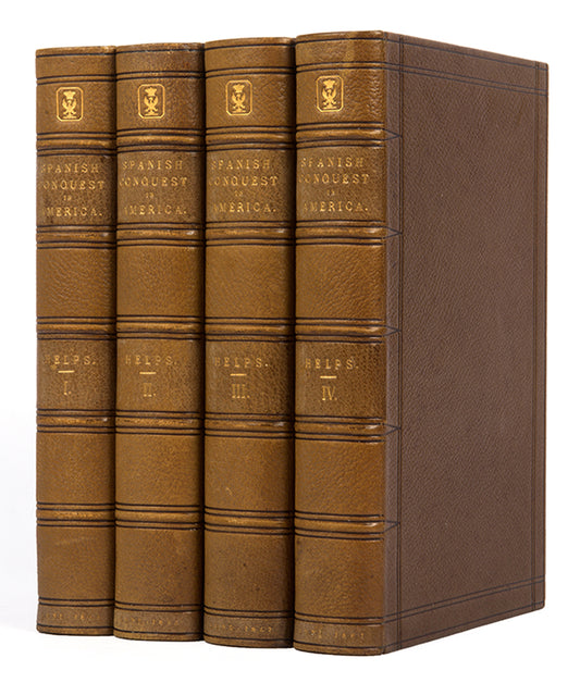First edition of Arthur Helps' The Spanish Conquest in America, a smartly bound set.