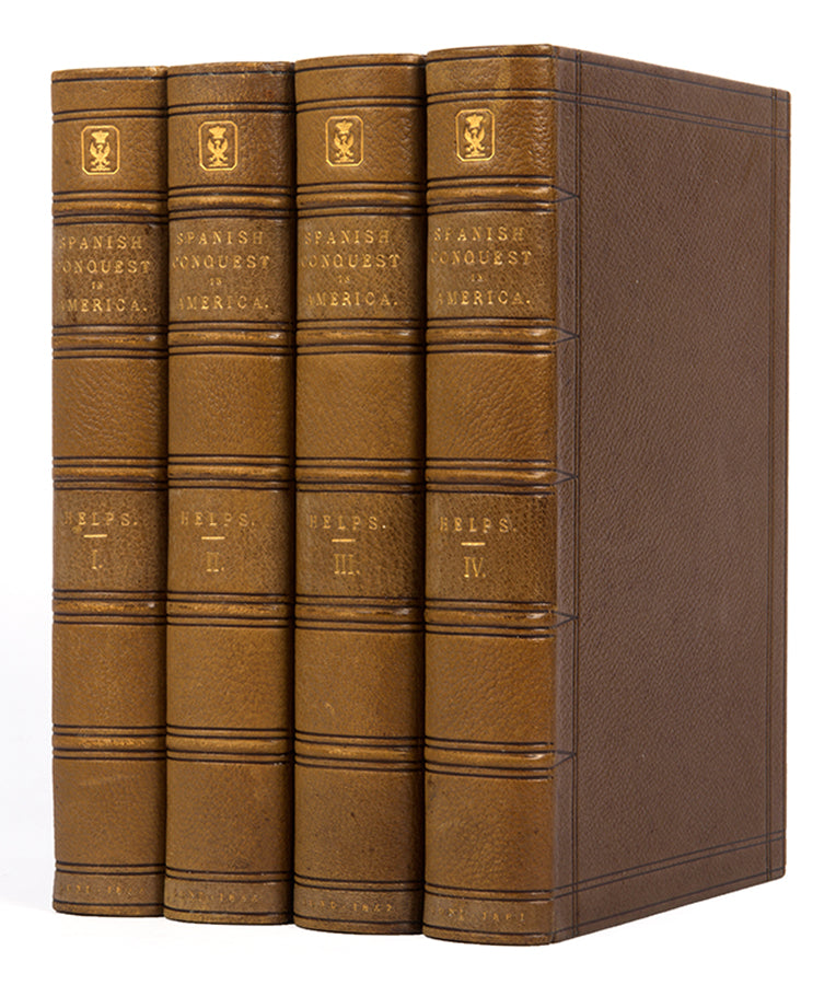First edition of Arthur Helps' The Spanish Conquest in America, a smartly bound set.