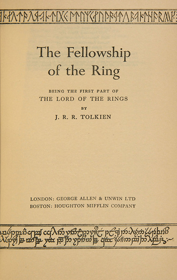 A lovely example of Tolkein's modern classic The Lord of the Rings sumptuously bound in full red morocco gilt