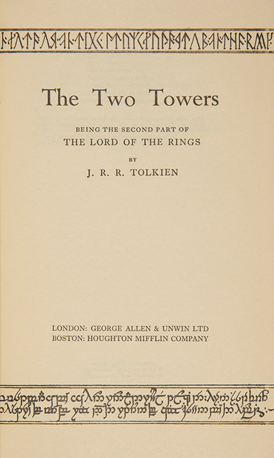 A lovely example of Tolkein's modern classic The Lord of the Rings sumptuously bound in full red morocco gilt