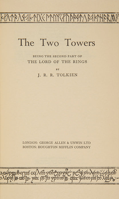 A lovely example of Tolkein's modern classic The Lord of the Rings sumptuously bound in full red morocco gilt