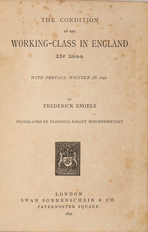 The first authorised UK edition of Engel's Conditions of the Working-Class in England